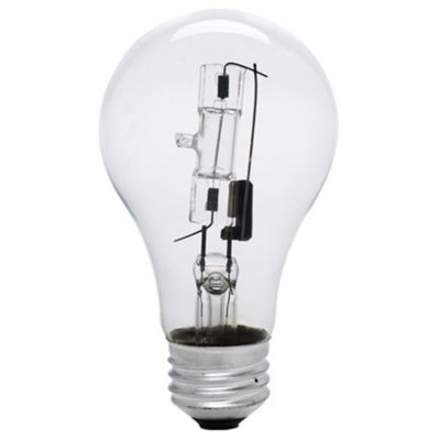 72W 120V A19 E26 Clear Halogen Bulb (2PK) by SATCO Lighting - Starlight Lighting USA and Canada